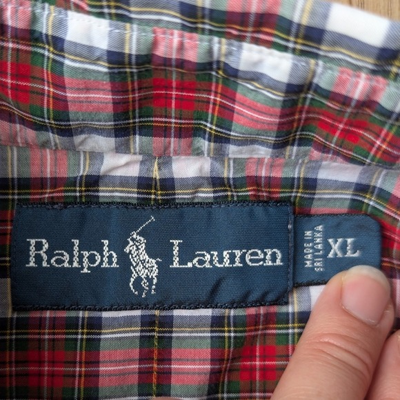 Ralph Lauren Mens XL Plaid Button Down Long Sleeve Shirt - Picture 3 of 6